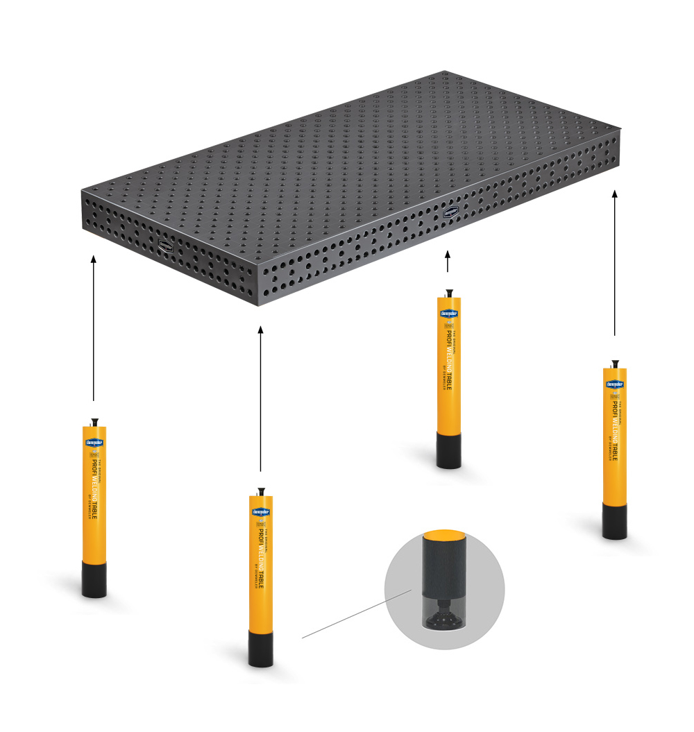Selection of welding table legs Legs for welding tables variants